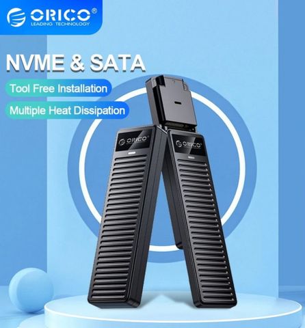  Box ổ cứng SSD M.2 SATA & NVME Type C USB3.1 GEN2 10Gbps ORICO PDDM2C3 - HÀNG CHÍNH HÃNG, BẢO HÀNH 24 THÁNG 