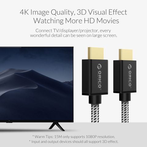  Cáp HDMI Version 2.0 ORICO- HD501-10-BK 