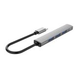  Bộ hub ORICO AH-A13/AH-A12F kiêm đầu đọc thẻ nhớ 4 cổng USB 3.0 2.0 bằng nhôm 
