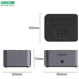  Đế ổ cứng (Docking) 2 khe cắm SSD ORICO-IT28E-C-EU-GY-BP 