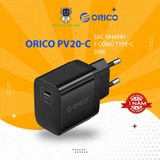  Sạc Nhanh 1 Cổng Type-C 20W ORICO PV20-C Hàng Chính Hãng 