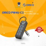  HUB Type C ra 4 Cổng USB 3.0 Orico PW4U-C3 - Hàng Chính Hãng 