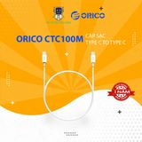  Cáp Sạc Và Truyền Dữ Liệu Type C To Type C ORICO- CTC100M-10 Hàng Chính Hãng 