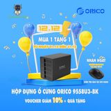  Hộp Ổ Cứng 3.5" 5 Khe Cắm SATA 3 USB 3.0 Type B ORICO 9558U3 Hàng Chính Hãng 