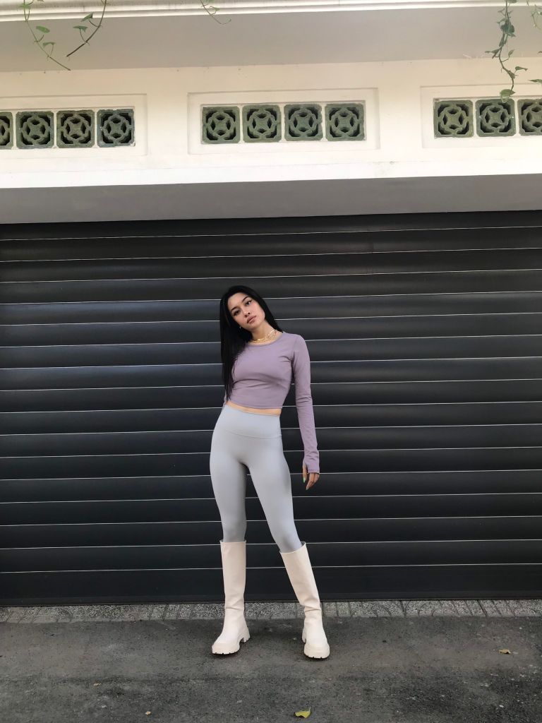 Áo RYASoft Longsleeves Croptop Light Purple