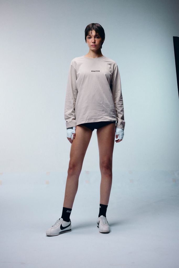 Áo thun tay dài BASIC LONGSLEEVES TEE Light Beige