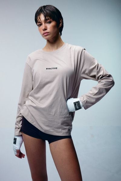  Áo thun tay dài BASIC LONGSLEEVES TEE Light Beige 