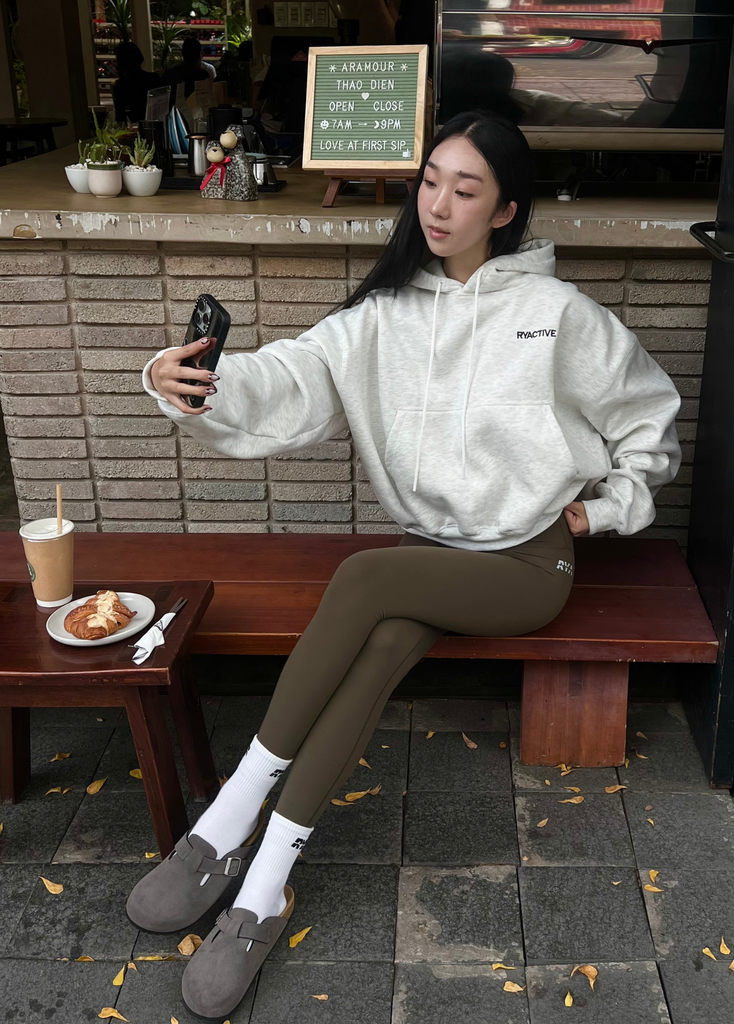 Áo khoác BASIC HOODIE Melange Grey
