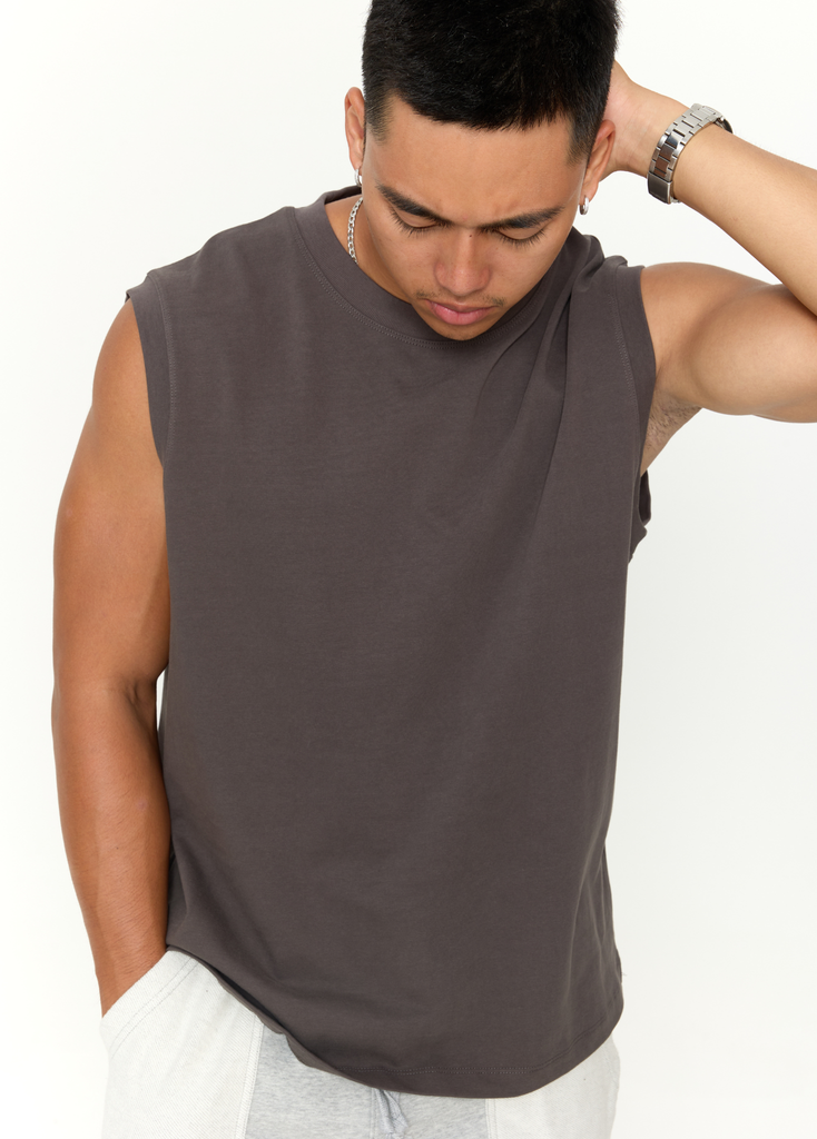 Áo thun RYAMAN BLANK TANK TOP Dark Grey