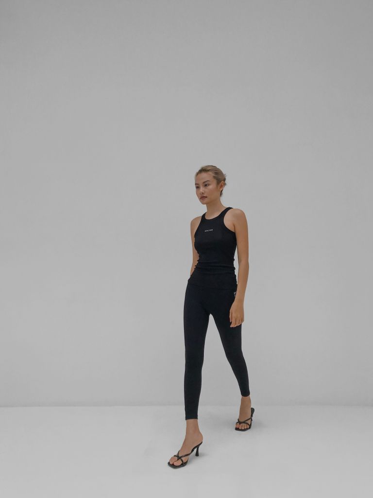 Áo thun Ribbed Minimal Tank Black