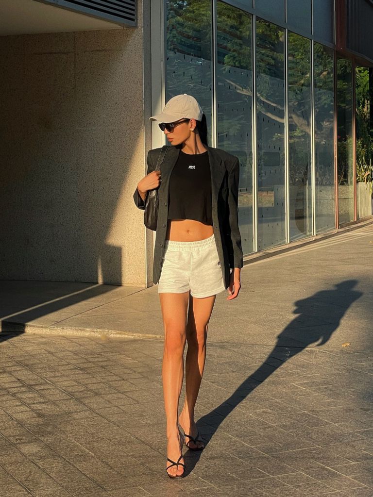 Quần PACE SHORT Melange grey