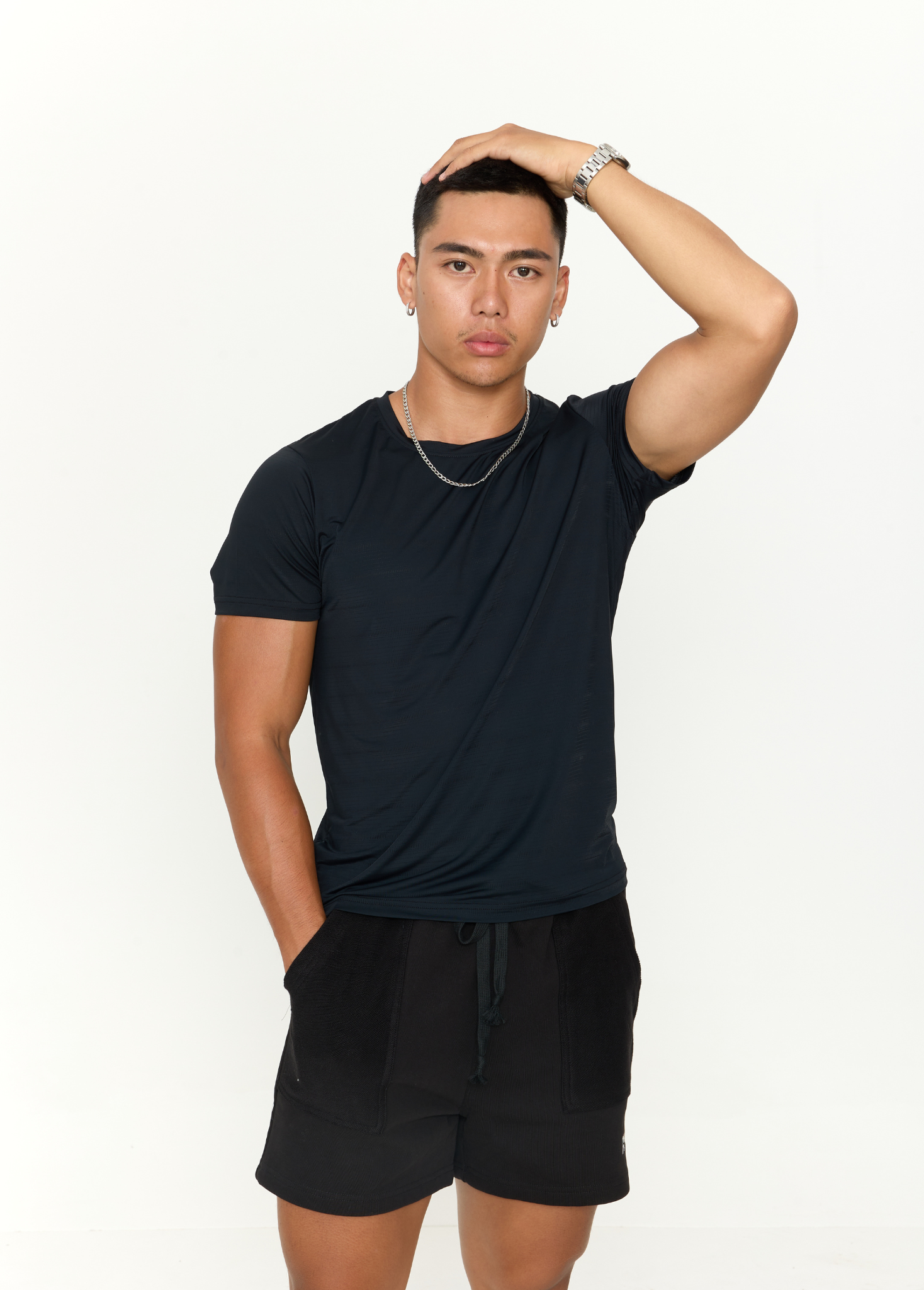  Quần RYAMAN SWEAT SHORT Black 
