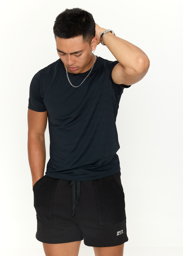Quần RYAMAN SWEAT SHORT Black