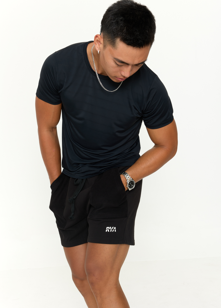 Quần RYAMAN SWEAT SHORT Black