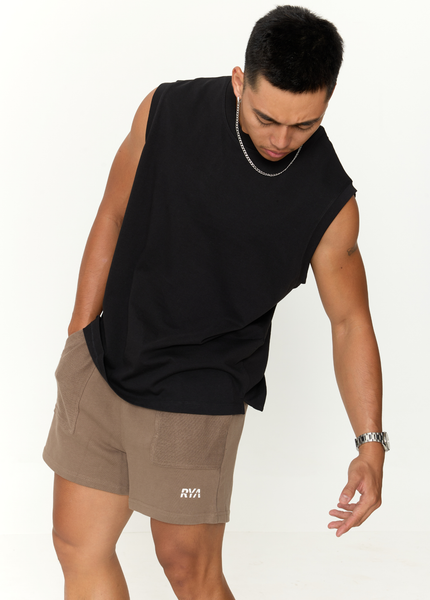  Quần RYAMAN SWEAT SHORT Tan Brown 