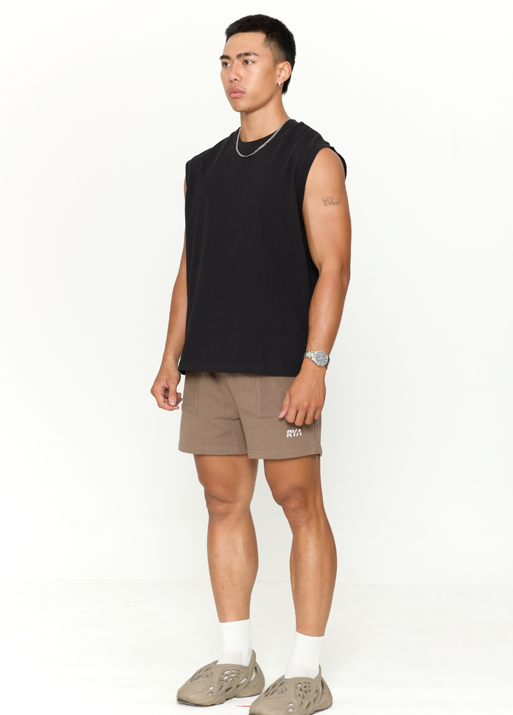 Quần RYAMAN SWEAT SHORT Tan Brown