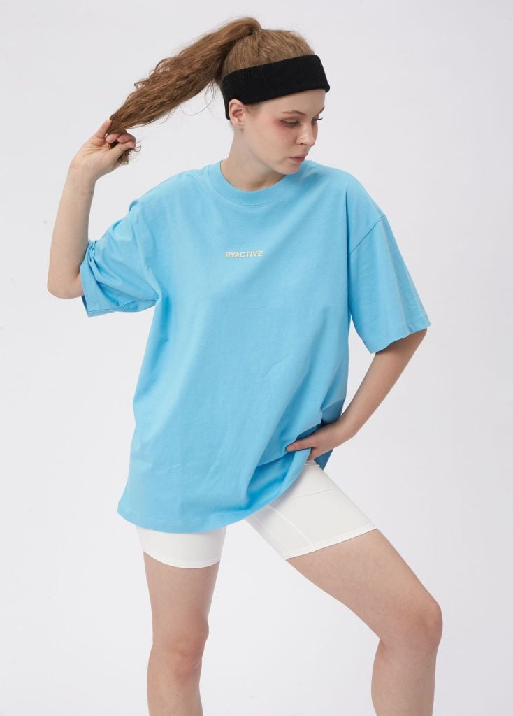 Áo thun RYACTIVE BOXY TEE Ocean Blue
