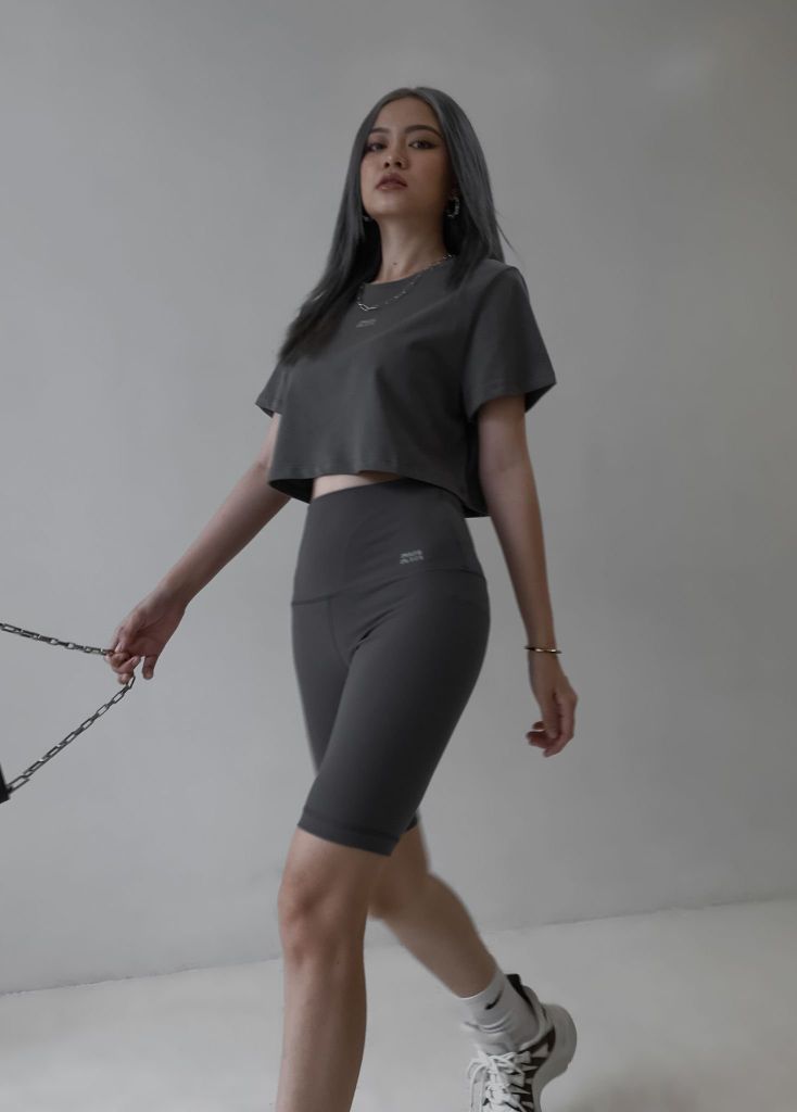 Áo thun COMFY CROPTOP Dark Grey