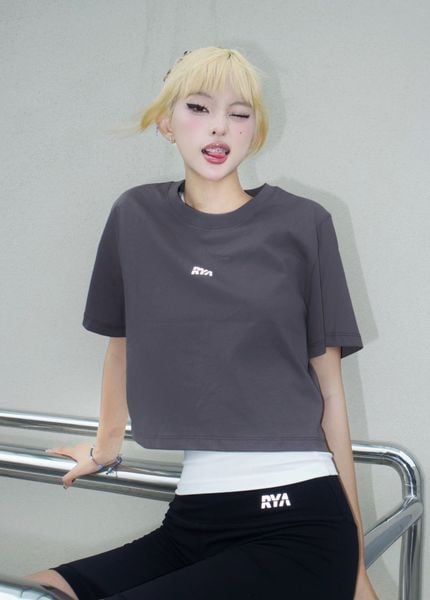  Áo thun COMFY CROPTOP Dark Grey 
