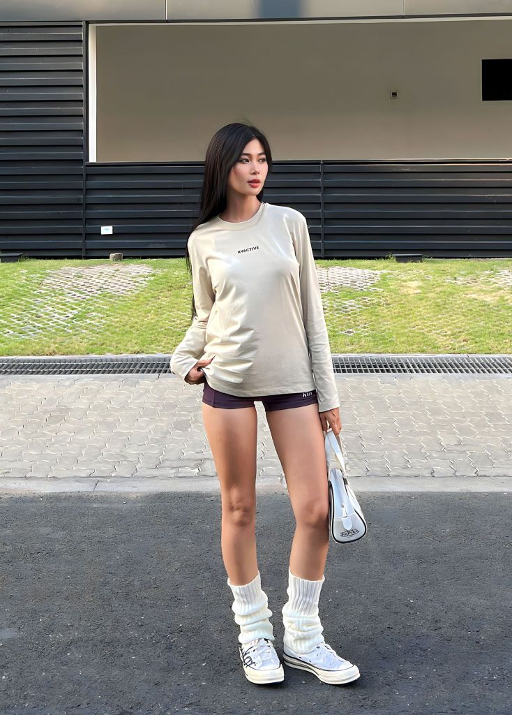 Áo thun tay dài BASIC LONGSLEEVES TEE Light Beige