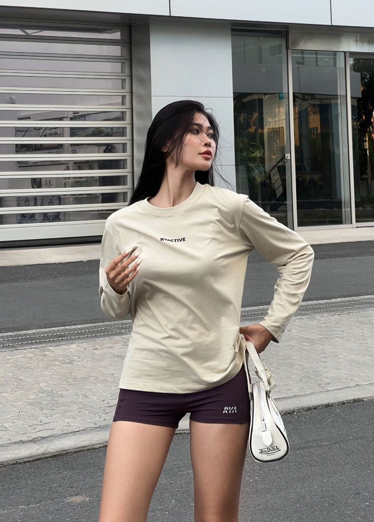 Áo thun tay dài BASIC LONGSLEEVES TEE Light Beige