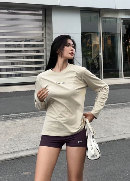 Áo thun tay dài BASIC LONGSLEEVES TEE Light Beige 