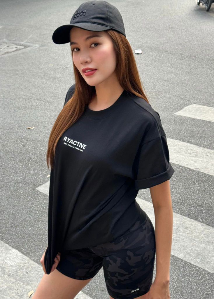 Áo thun RYACTIVE ESSENTIAL TEE Black