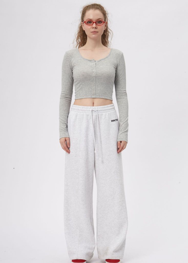 Áo thun tay dài BUTTON LONGSLEEVES TEE Grey