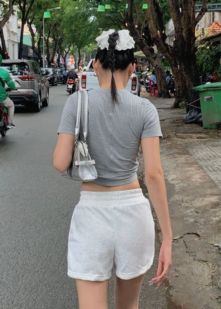 Quần PACE SHORT Melange grey