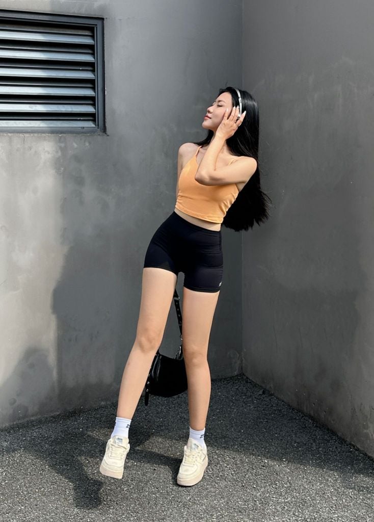 Quần SHORT BIKER Black