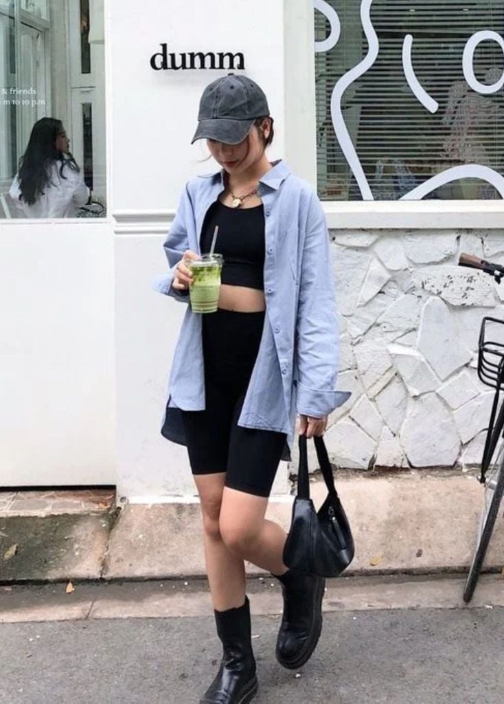 Quần LONG BIKER Black
