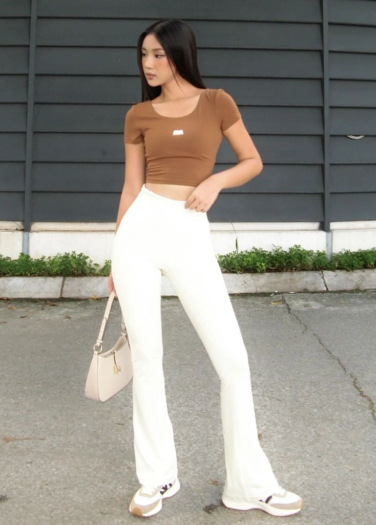 Quần RYA FLARED LEGGING Coconut Cream