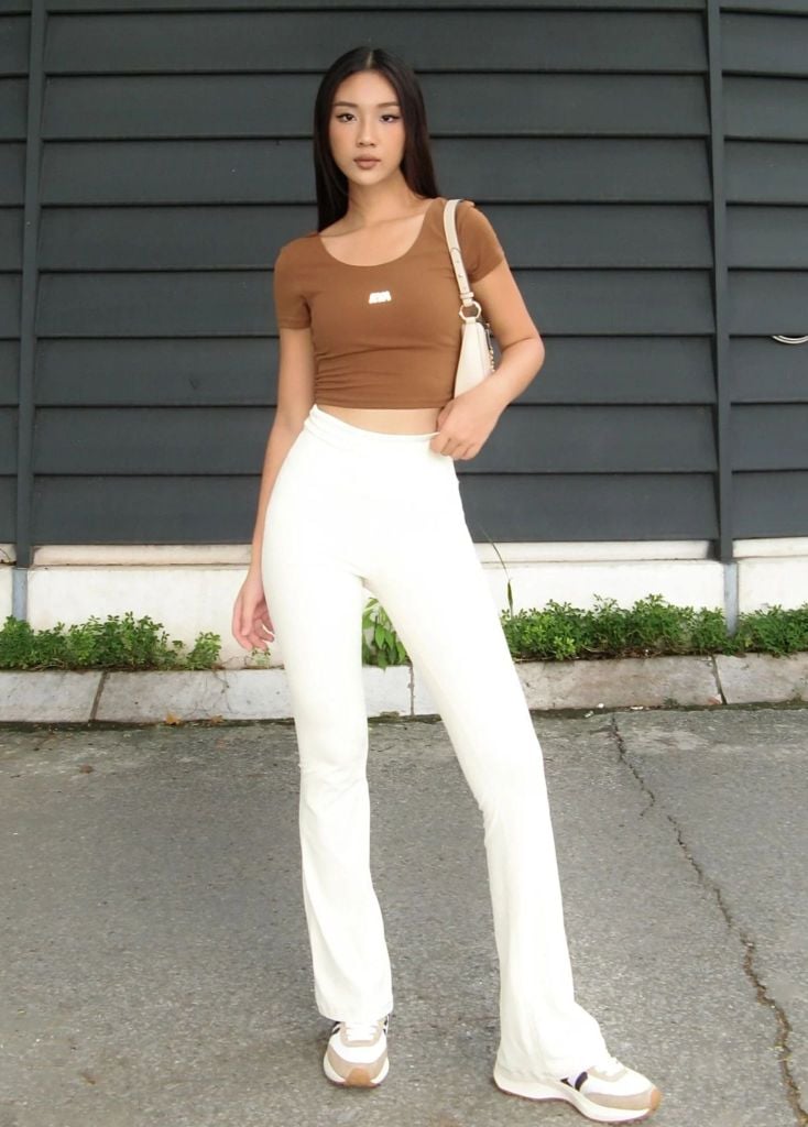 Quần RYA FLARED LEGGING Coconut Cream