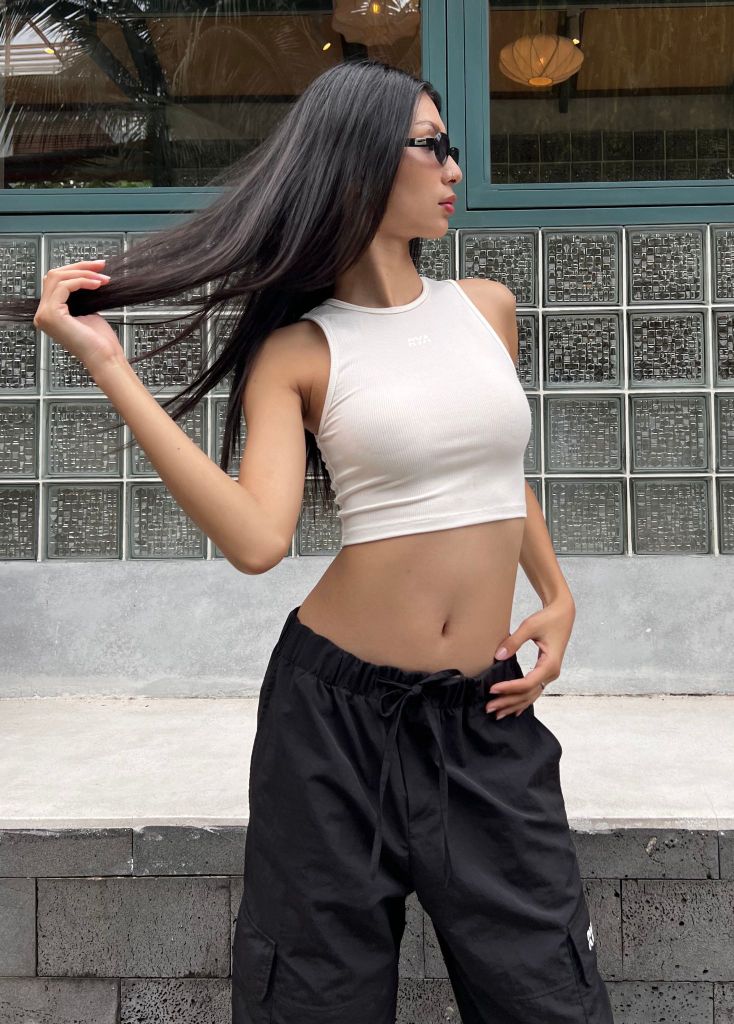 Áo thun CASUAL CROPPED TANK White