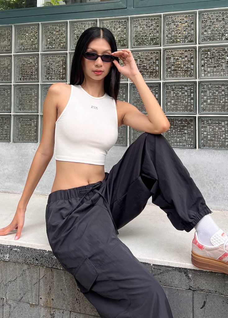 Áo thun CASUAL CROPPED TANK White