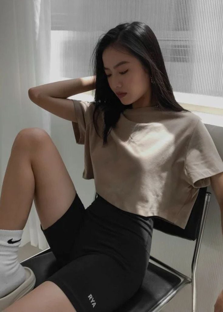 Áo thun COMFY CROPTOP Caramel