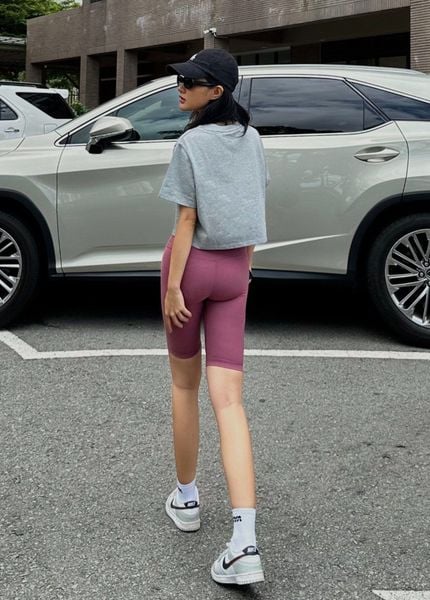 Quần thể thao Long Biker Pink