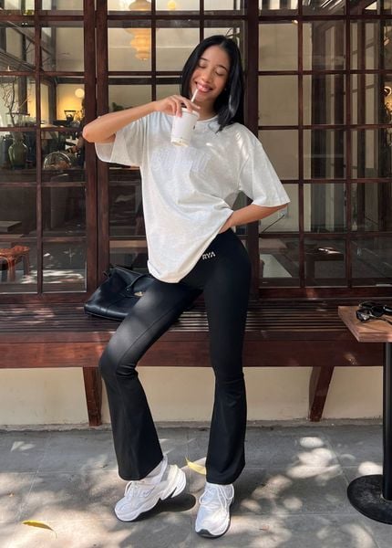  Áo thun SOLEIL BOXY TEE Melange Grey 