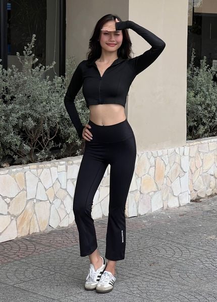  Quần OUTLINE MEDIUM FLARED LEGGING Black 