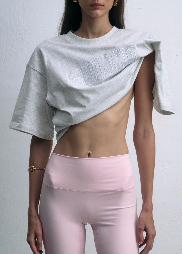 Áo thun SOLEIL BOXY TEE Melange Grey