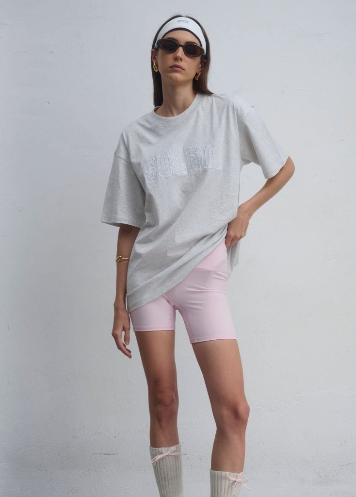 Áo thun SOLEIL BOXY TEE Melange Grey