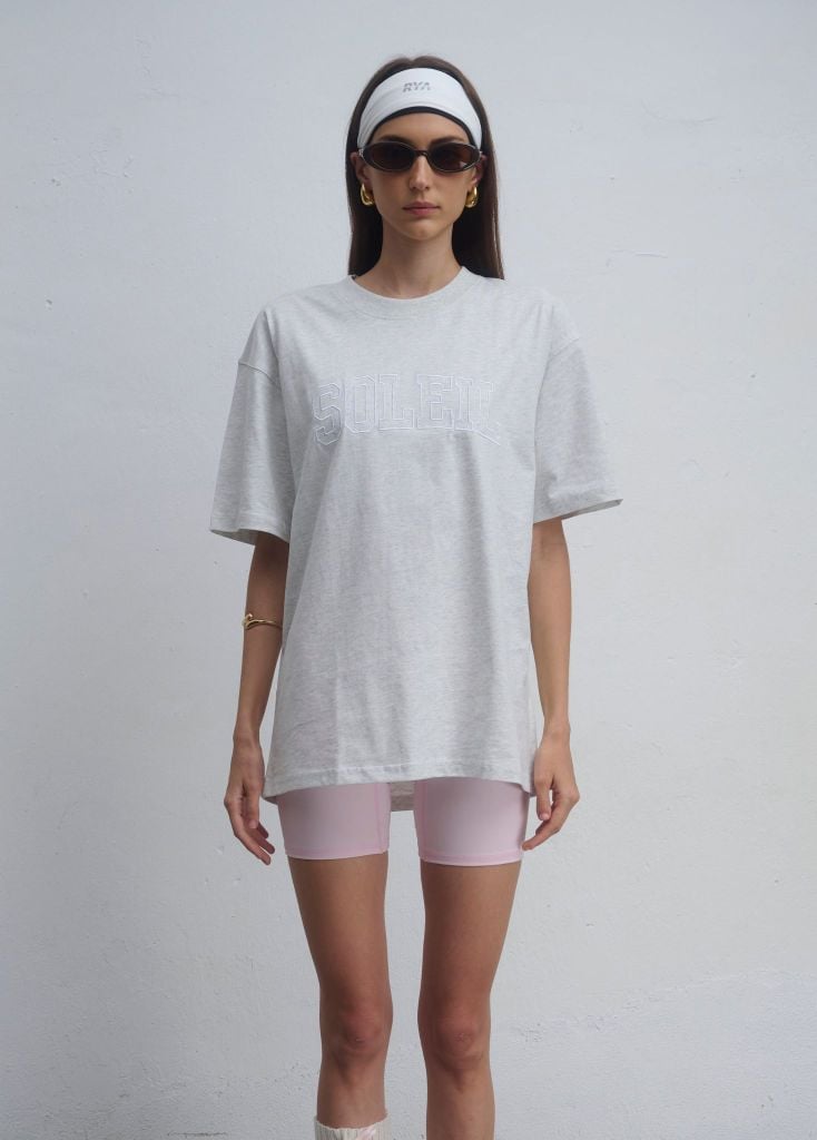 Áo thun SOLEIL BOXY TEE Melange Grey