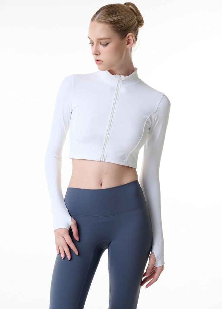 Áo khoác tay dài IMPACT ZIPPER JACKET White