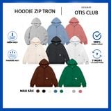  Áo khoác zip kéo unisex local brand Otis Club - Hoodie Zip Trơn 