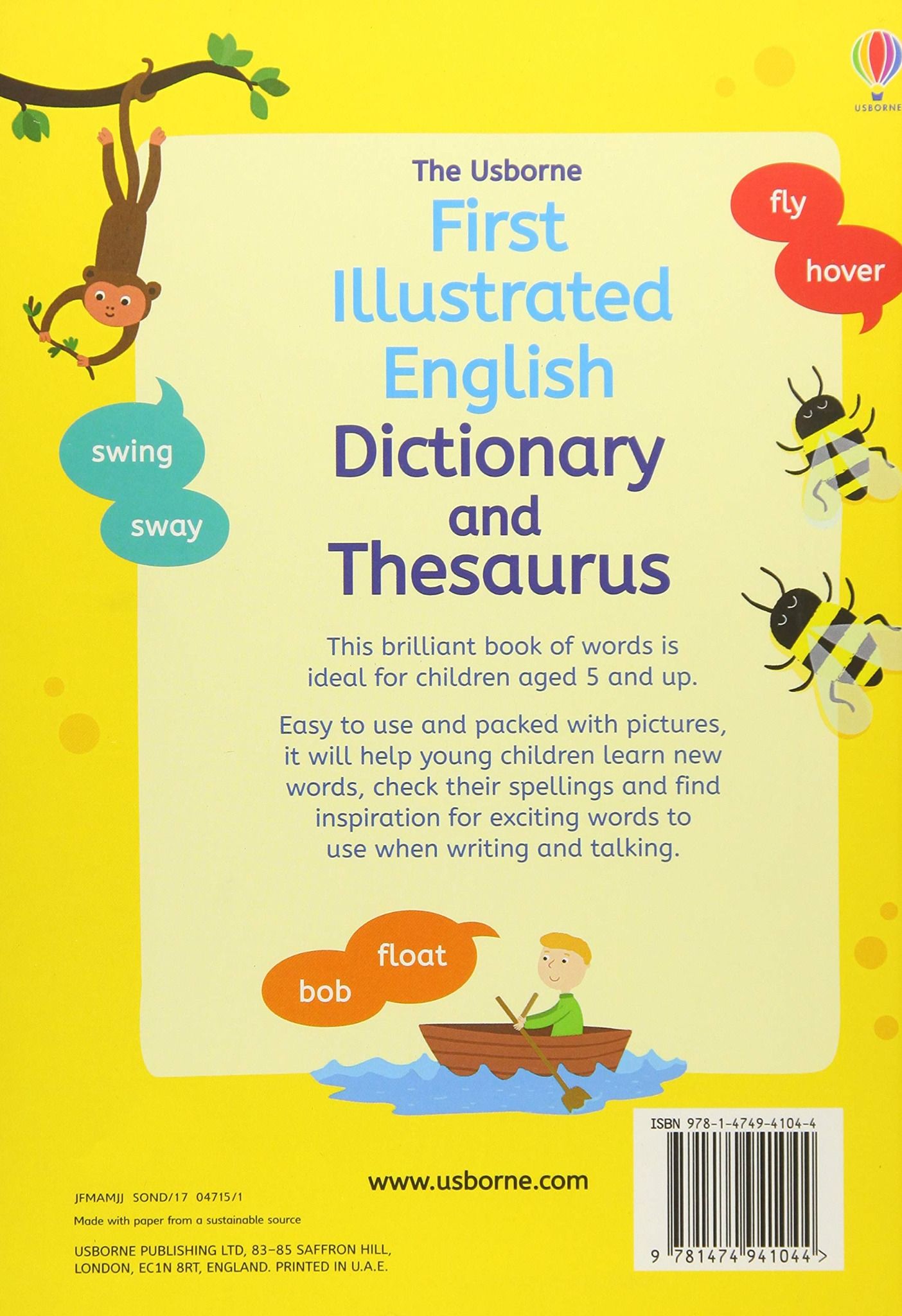  The usborne first illustrated english dictionary and thesaurus 