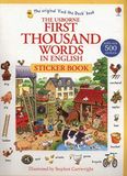  The Usborne First Thousand Words in English : Sticker Book (First Thousand Words Stickr Bk) 