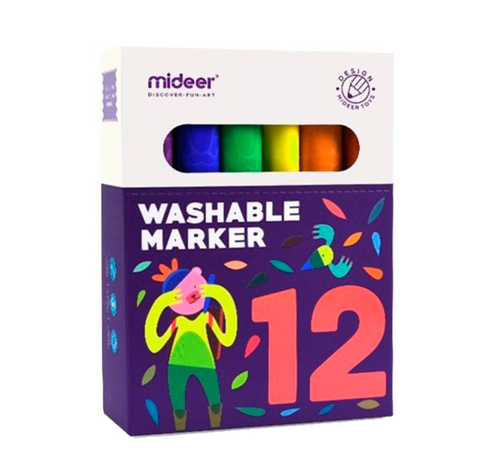 Mideer Silky Crayons for Toddlers - 12 Colors