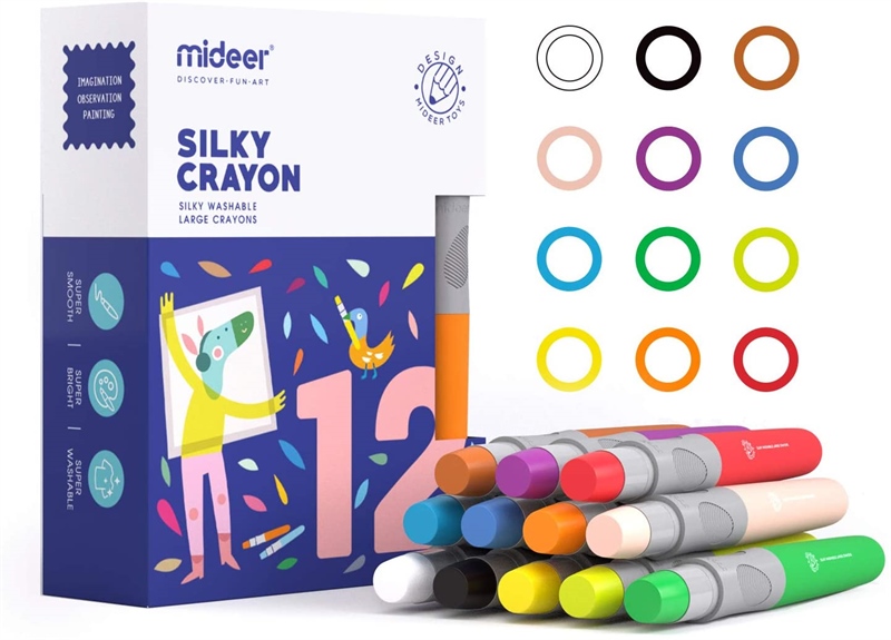 Silky Gel Crayons Jumbo 12 Color