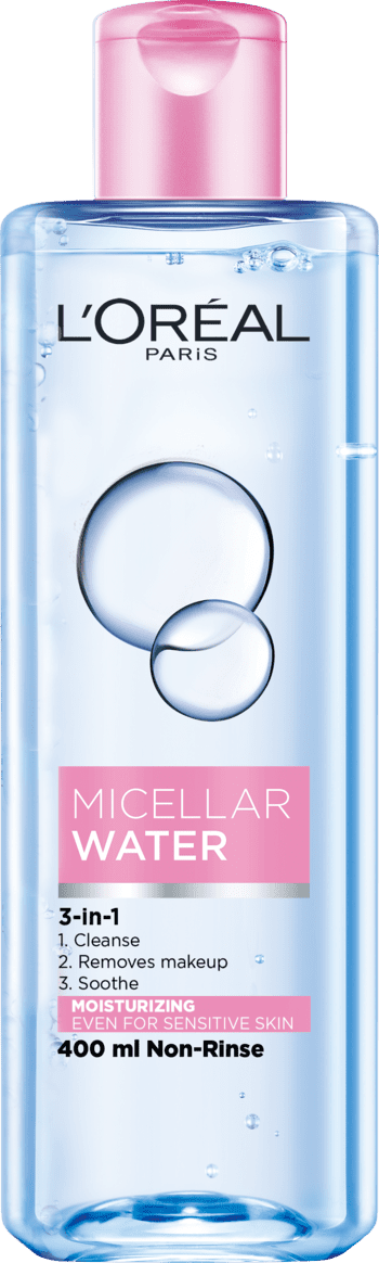  Nước Tẩy Trang Và Làm Sạch Dưỡng Ẩm (Hồng) L'Oreal Paris 3-in-1 Micellar Water 3-in-1 Moisturizing Even For Sensitive Skin 
