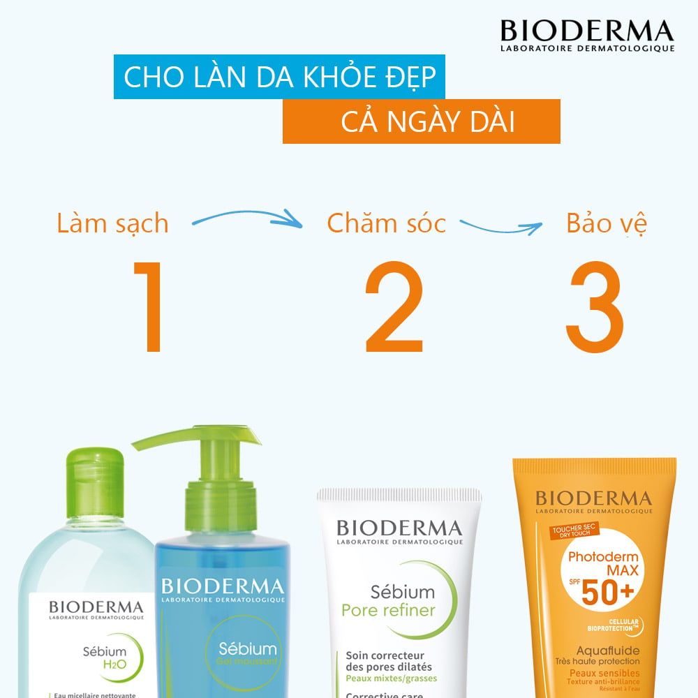  Dung Dịch Tẩy Trang Bioderma Sébium H2O Dành Cho Da Dầu, Hỗn Hợp & Da Dễ Bị Mụn 